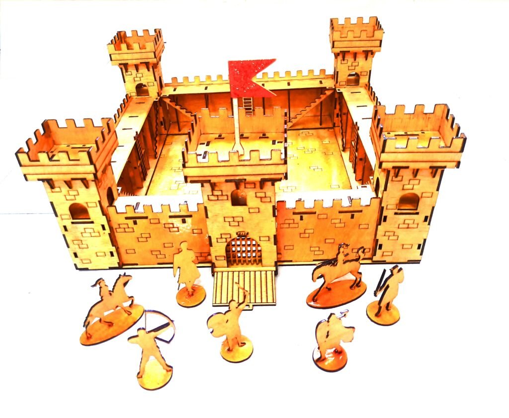 fort, Killa, Castle with Solders (Wooden)