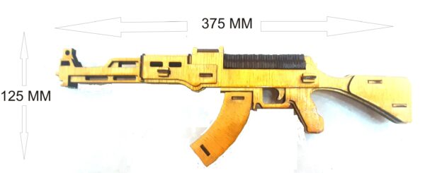 Toy Gun Wooden (AK 47) - Image 2